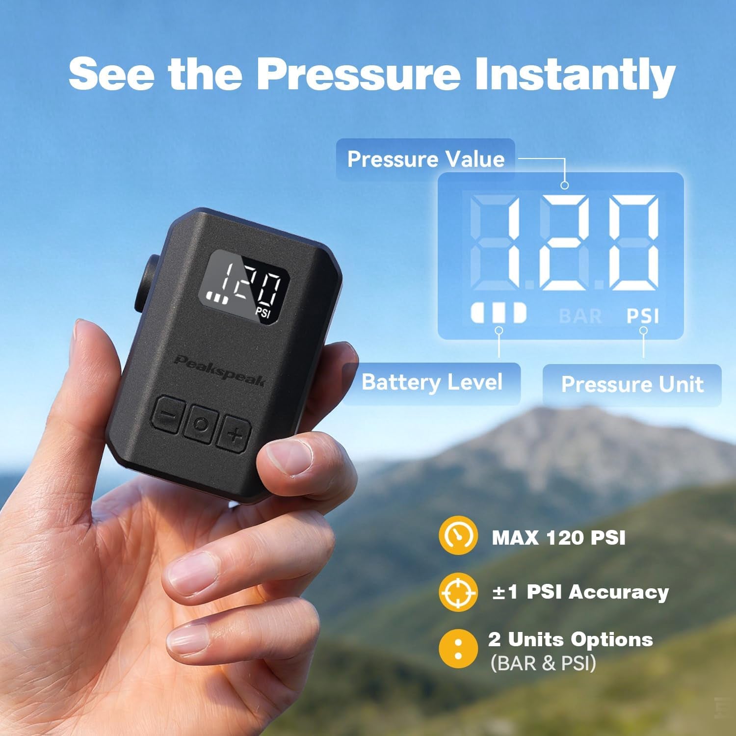 Mini Electric Bike Pump AS260PRO (120PSI) 