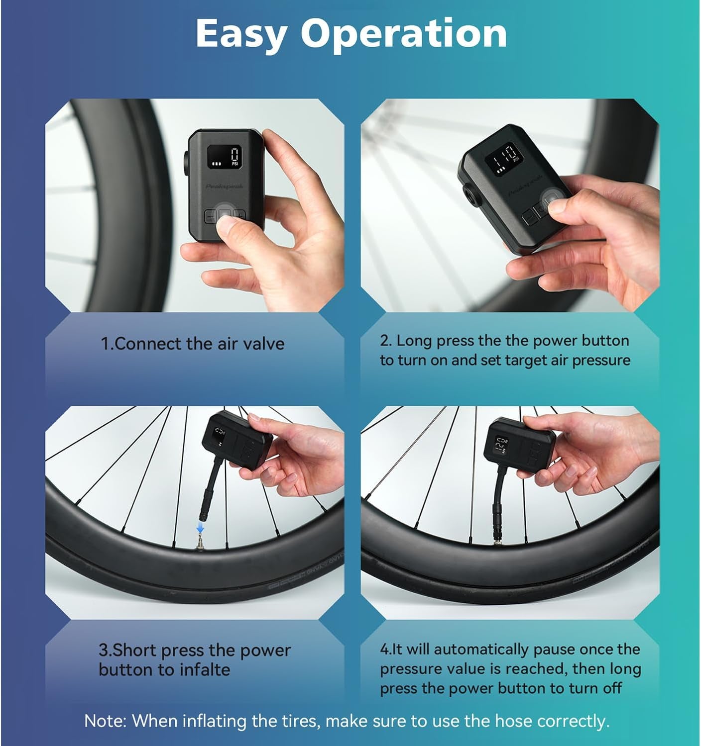 Mini Electric Bike Pump AS260PRO (120PSI) 
