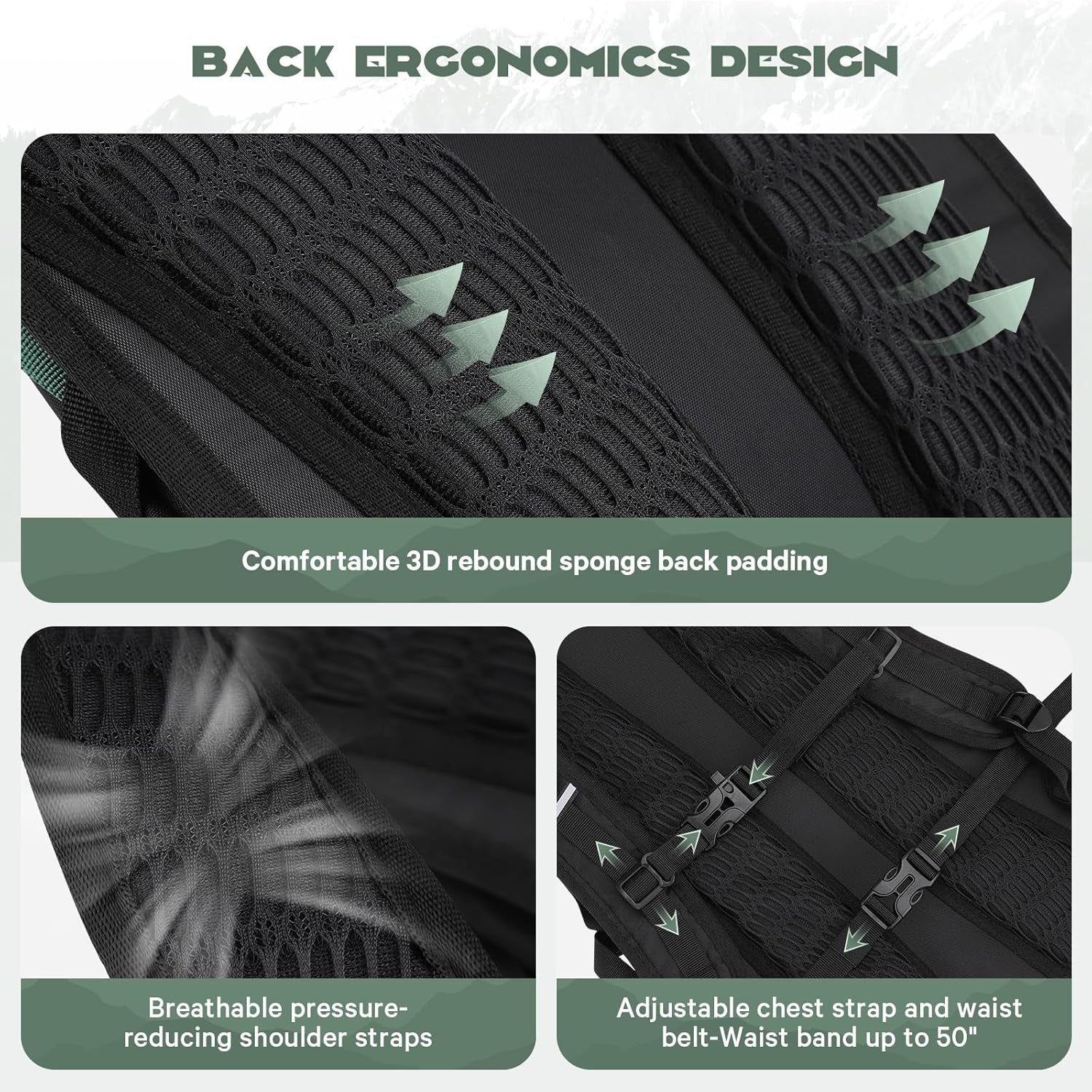 Hydration Hiking Backpack with 2L/3L Water Bladder