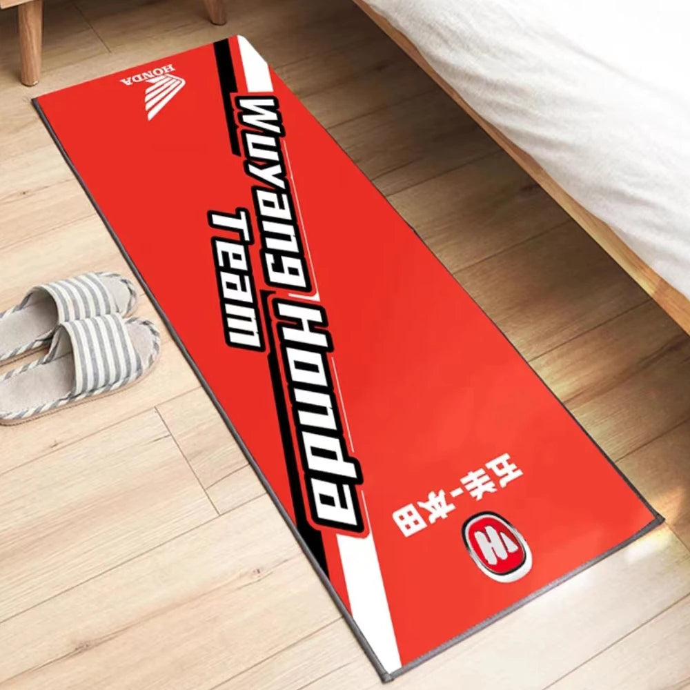 Racing Motorcycle Floor Mat / Non-Slip Dart Mat for Garage Bench Top