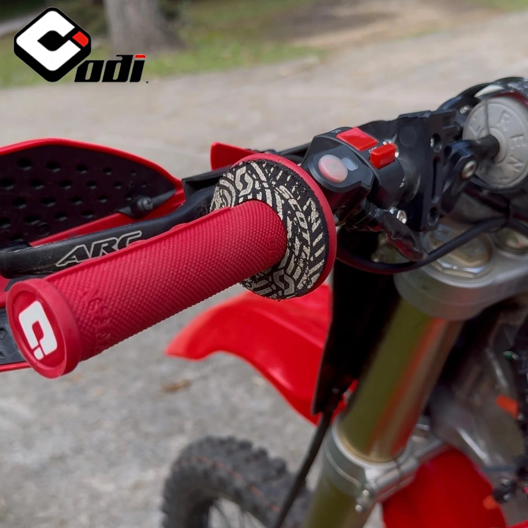 ODI Motorcycle Aerodynamic Fairing - Impact-Resistant Cylindrical Body with Easy Installation and Enhanced Airflow Grips
