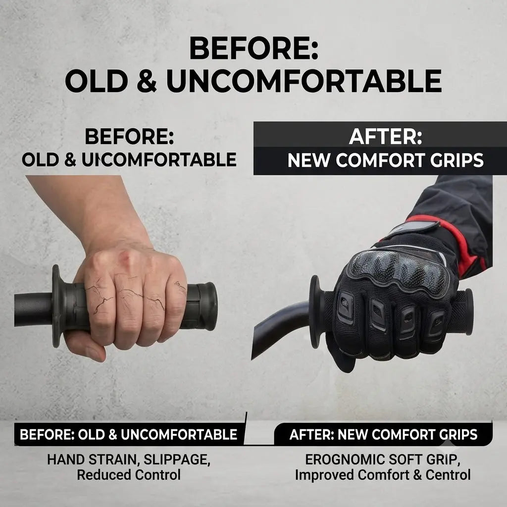 Universal Rubber Handlebar Grips Replacement for Sur Ron, Talaria, and E-Ride Motorcycles