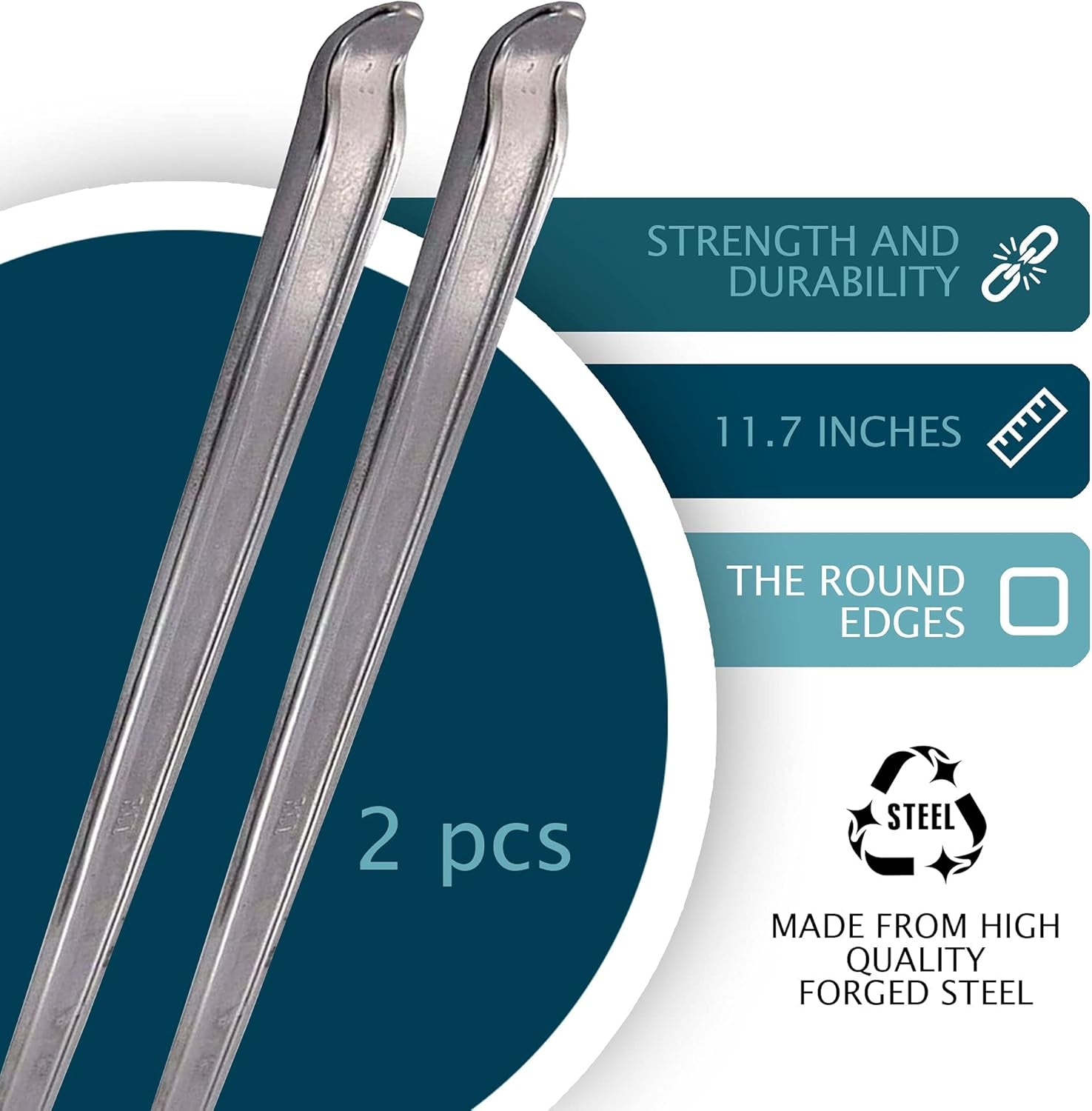 2Pc Tire Iron Motorcycle Tire Spoons Levers