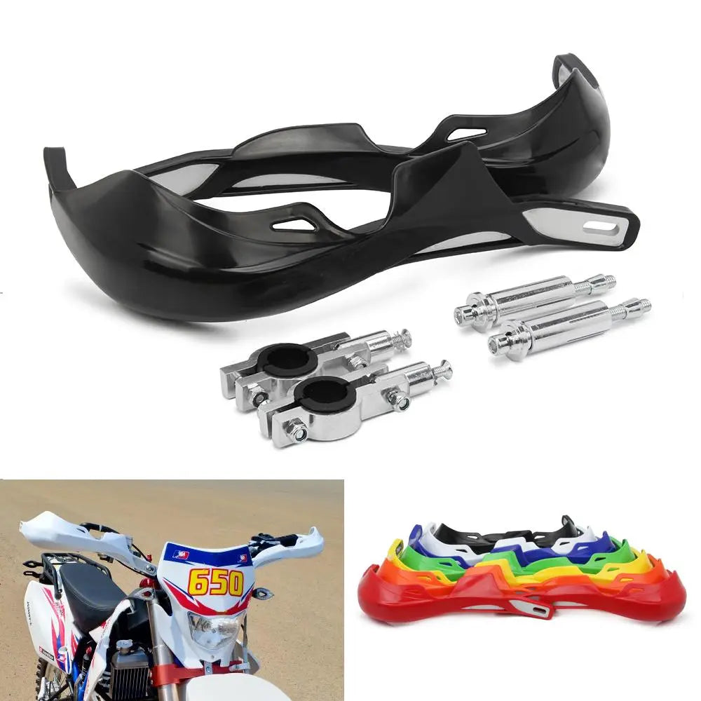 Universal Dirt Bike Hand Guards for 7/8" and 1 1/8" Bars - Compatible with TTR 125, CRF125F, TW200, TTR230, YZ250F, KX250F, CRF250R, DRZ400, TRX 400EX, LTZ400, YFZ450 - Ideal for Dirt, Pit Bikes, and ATVs