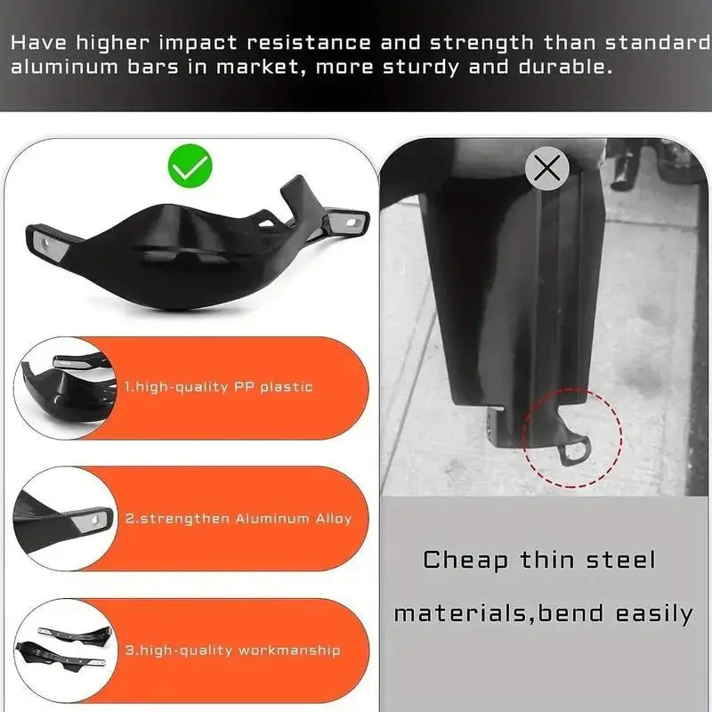 Universal Dirt Bike Hand Guards for 7/8" and 1 1/8" Bars - Compatible with TTR 125, CRF125F, TW200, TTR230, YZ250F, KX250F, CRF250R, DRZ400, TRX 400EX, LTZ400, YFZ450 - Ideal for Dirt, Pit Bikes, and ATVs