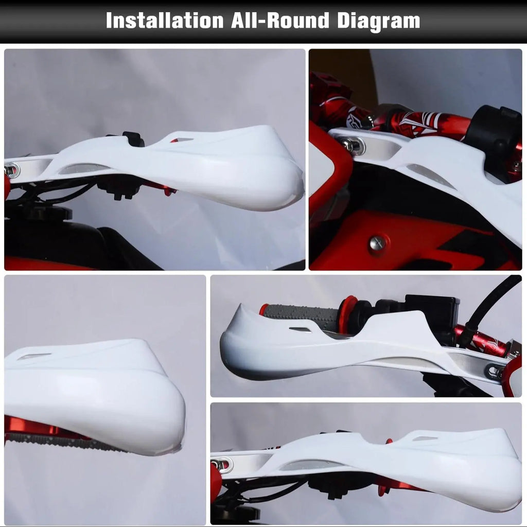 Universal Dirt Bike Hand Guards for 7/8" and 1 1/8" Bars - Compatible with TTR 125, CRF125F, TW200, TTR230, YZ250F, KX250F, CRF250R, DRZ400, TRX 400EX, LTZ400, YFZ450 - Ideal for Dirt, Pit Bikes, and ATVs