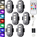 RGB LED Warning Lights for Motorcycles - Wireless Attention-Inducing Lights for Nighttime Camping, Cycling, and Running