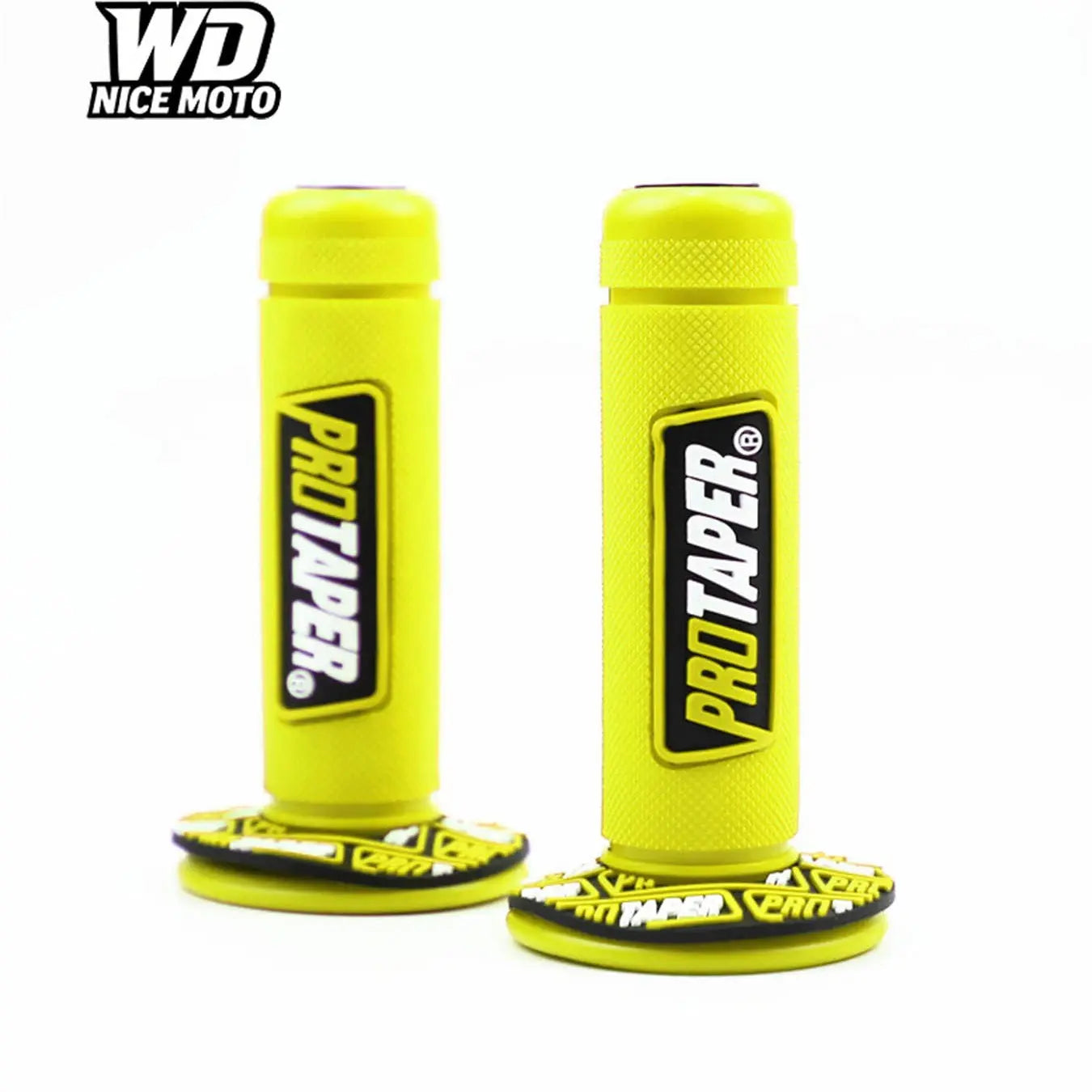 WD Nice Moto Universal 7/8" (22mm) Motorcycle Handle Grips - Comfortable Rubber Gel Hand Grips for Motocross, Dirt Bikes, and Motorcycles