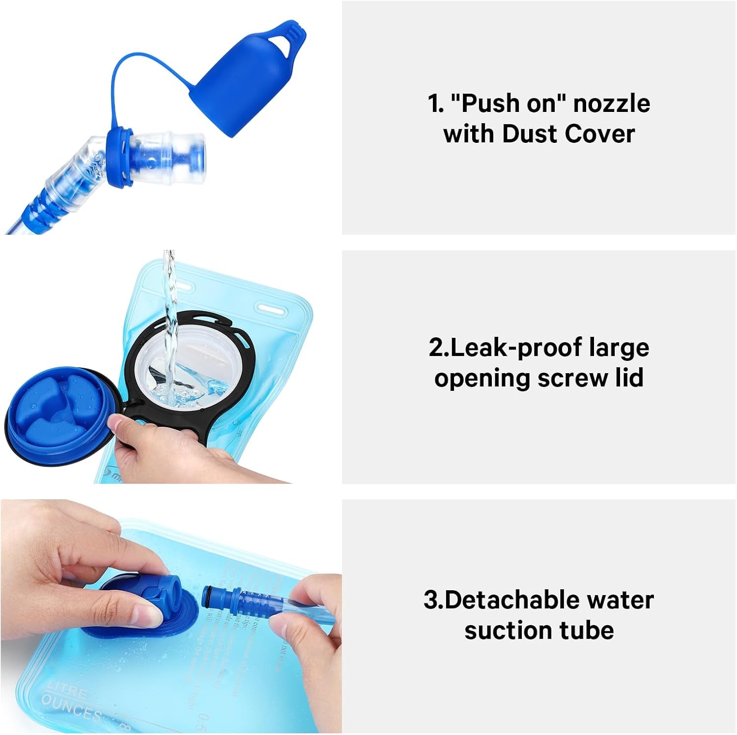Hydration Hiking Backpack with 2L/3L Water Bladder