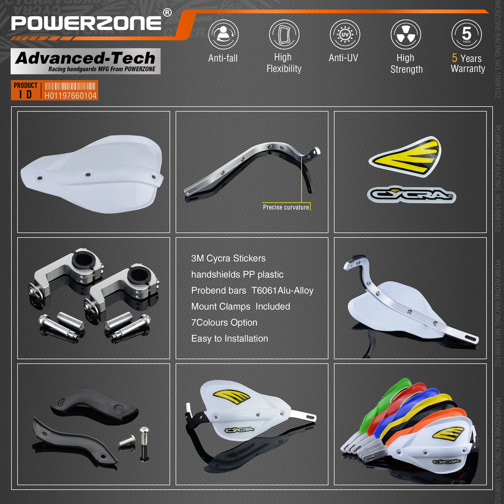 Motorcycle Dirt Bike ATV Handlebar Handguards 