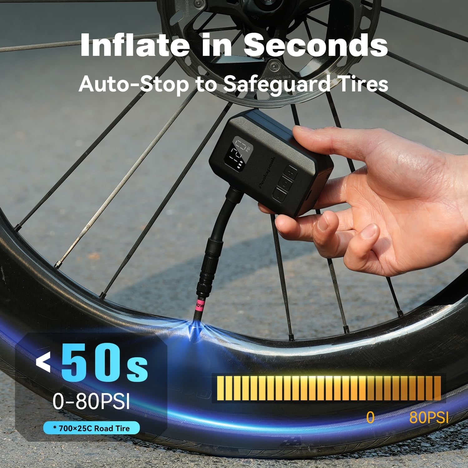 Mini Electric Bike Pump AS260PRO (120PSI) 