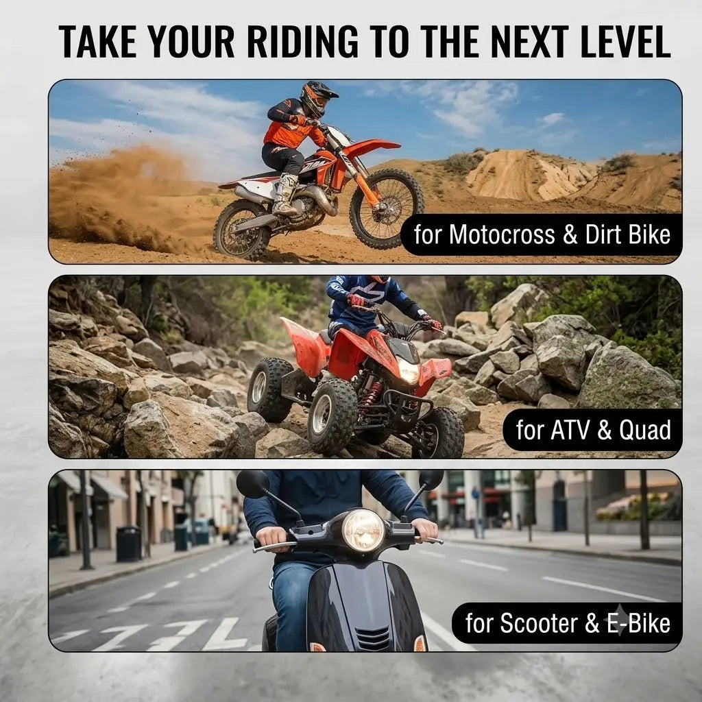 Universal Rubber Handlebar Grips Replacement for Sur Ron, Talaria, and E-Ride Motorcycles