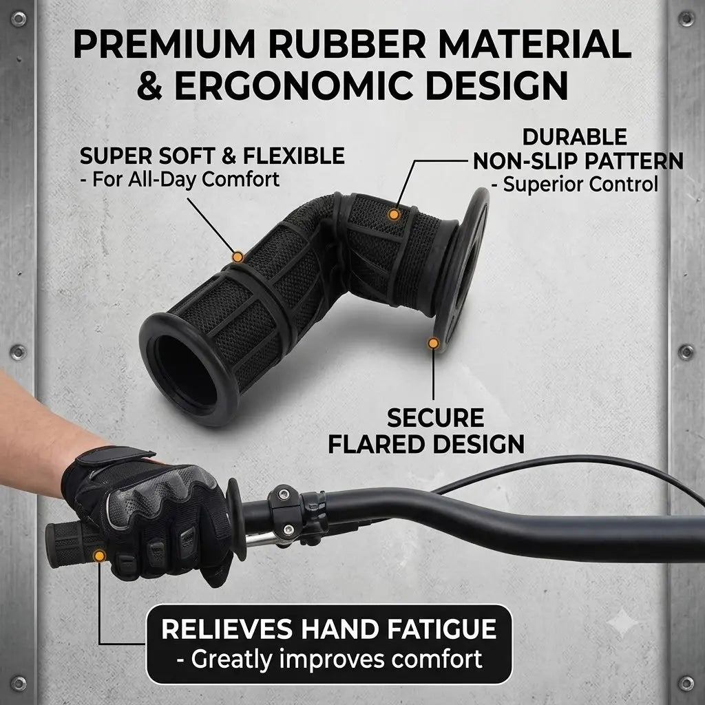 Universal Rubber Handlebar Grips Replacement for Sur Ron, Talaria, and E-Ride Motorcycles