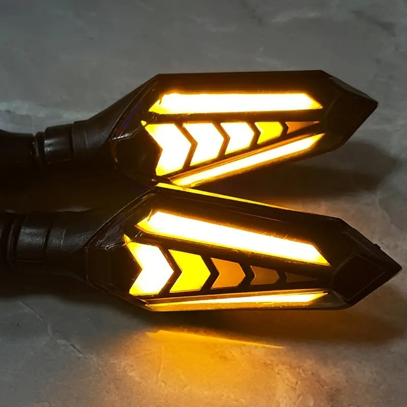 Motorcycle LED Light Set with Flowing Light Effect, ABS Material, Road Legal, Compliant with CA Prop 65, Motorcycle Accessories