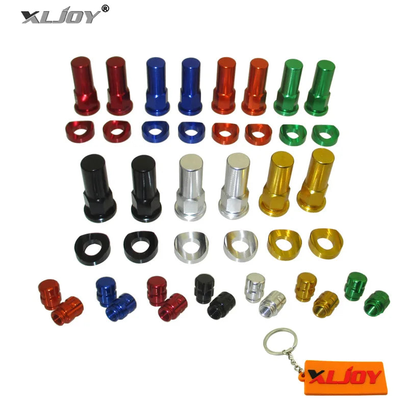 CNC Tire Valve Cap Rim Lock Nut Covers 